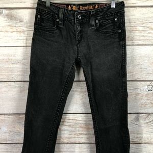 Rock Revival Black PAT BOOT Bling Jeans